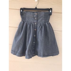 💘 High waisted denim button up skirt 💘